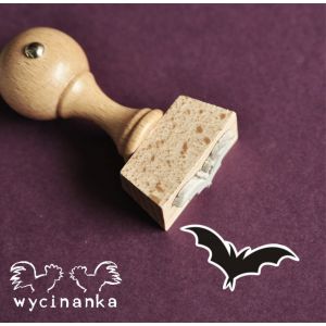 Stempel na gryfie Wycinanka Halloween Nietoperz